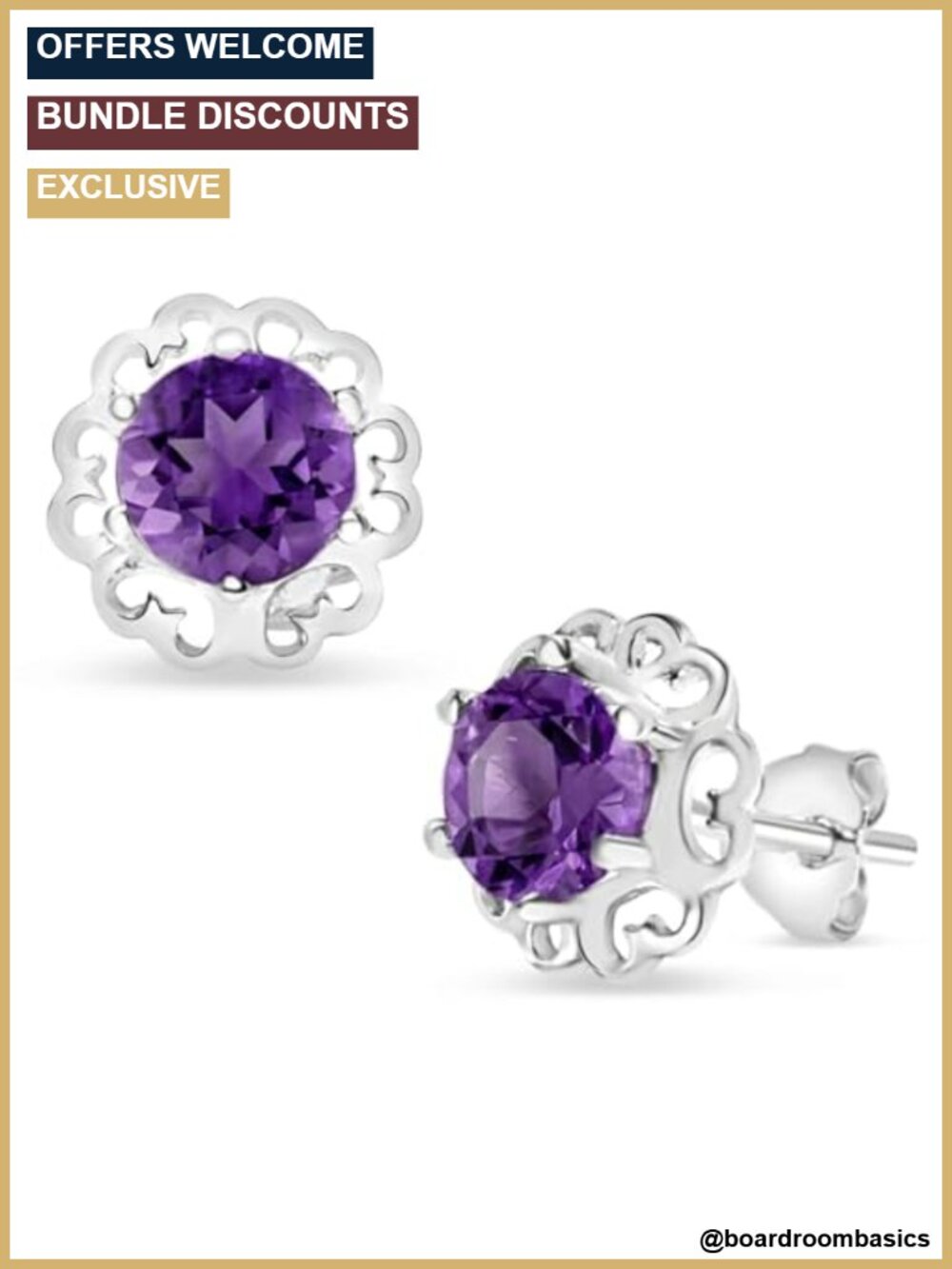 Natural Gemstone Birthstone 925 Sterling Silver Stud Earrings Women Gift